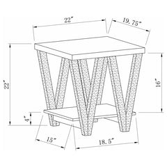 Stevens Grey End Table