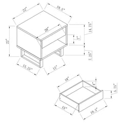 Atchison White End Table