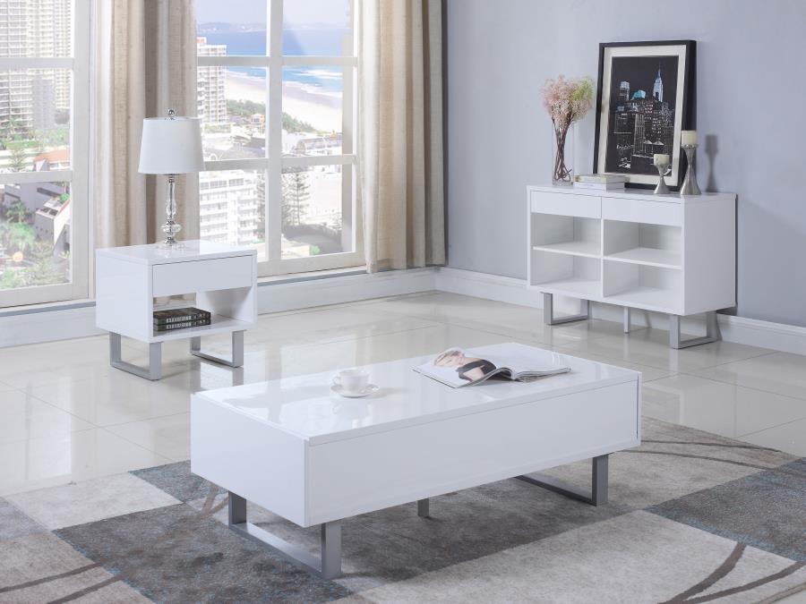 Atchison White End Table