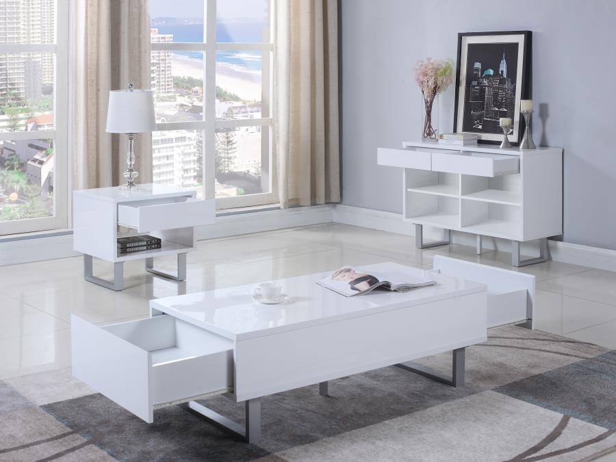 Atchison White End Table