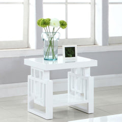 Schmitt White End Table