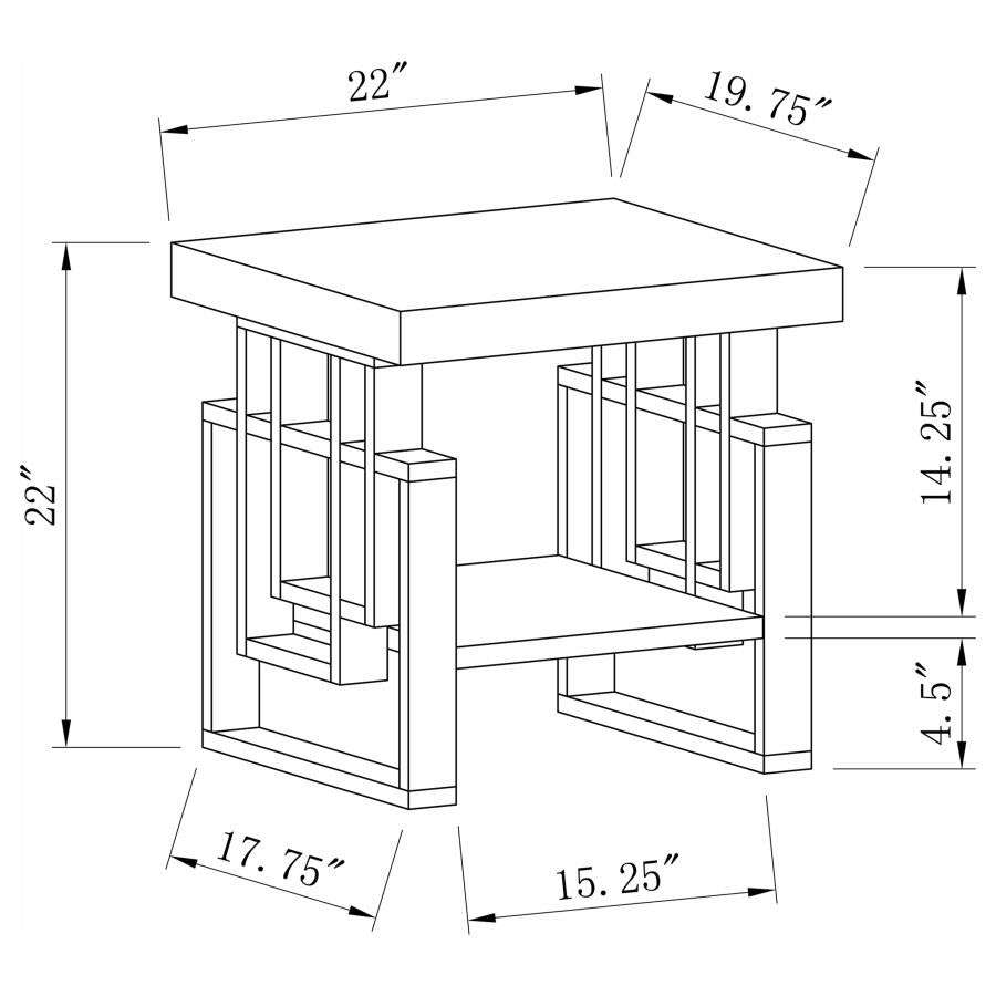 Schmitt White End Table