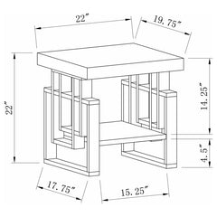 Schmitt White End Table