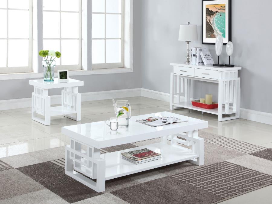 Schmitt White End Table