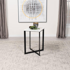 Tobin White End Table