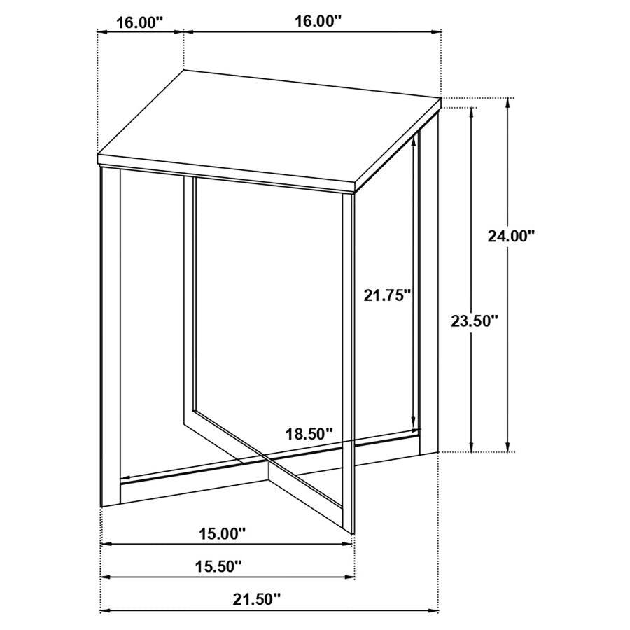 Tobin White End Table