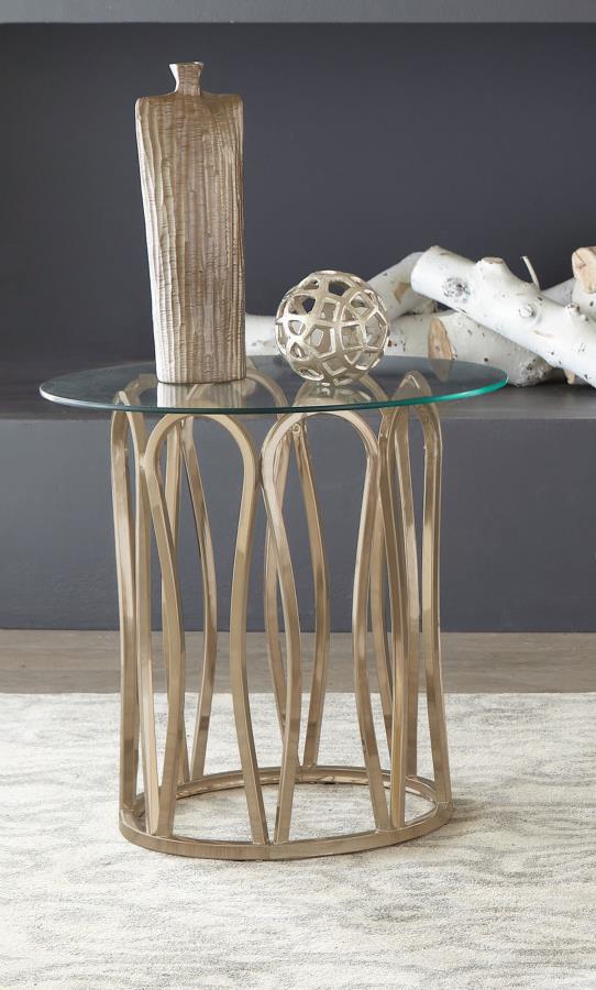 Monett Gold End Table