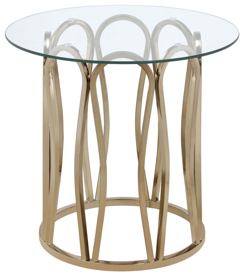 Monett Gold End Table