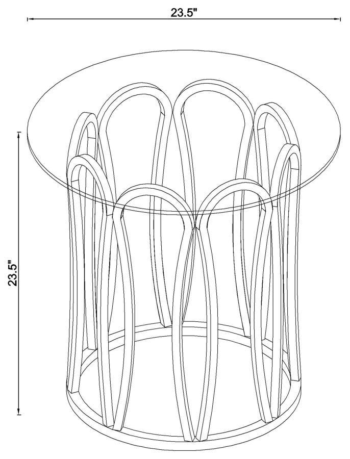 Monett Gold End Table