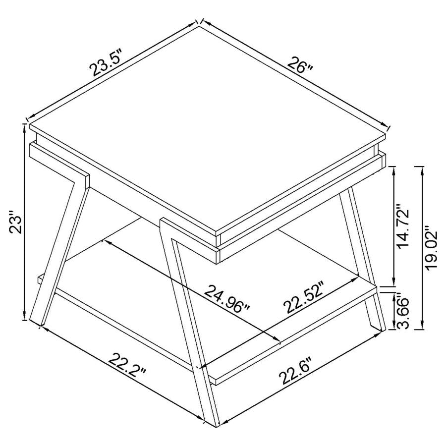 Marcia White End Table