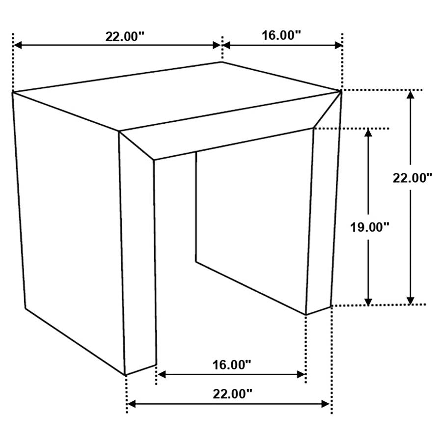 Odilia Brown End Table