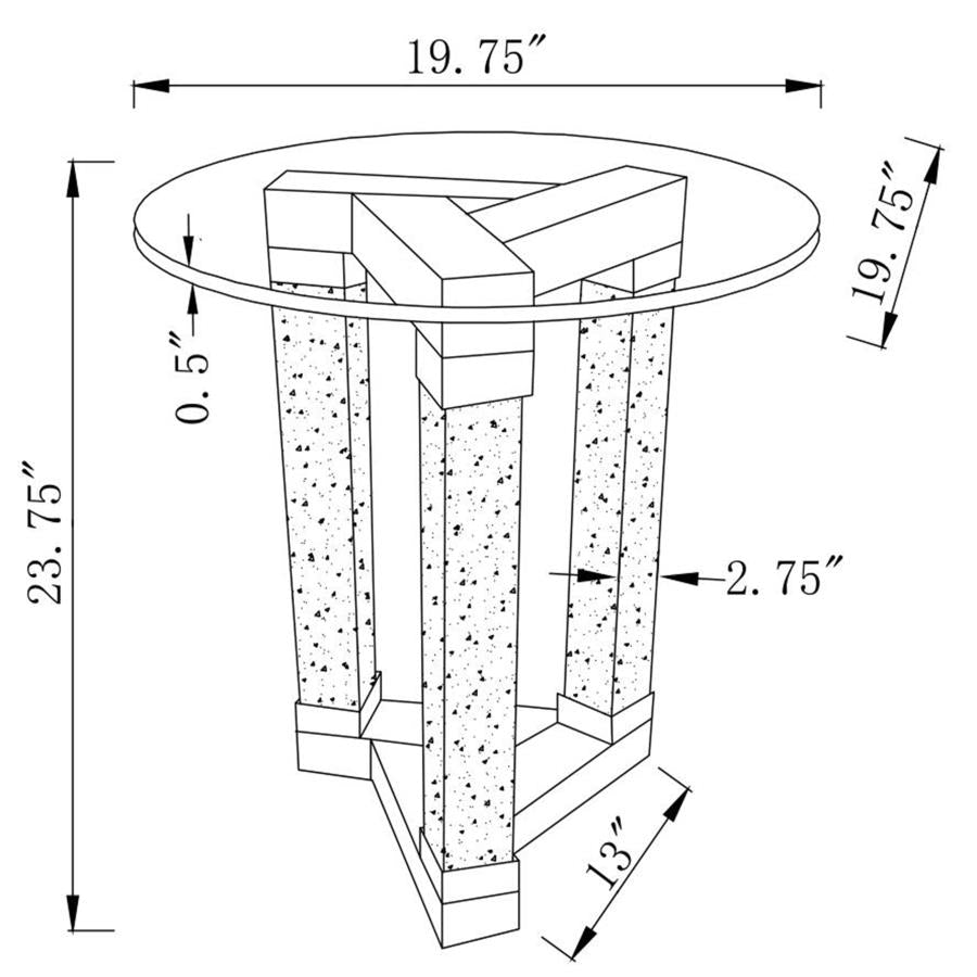 Octave Silver End Table