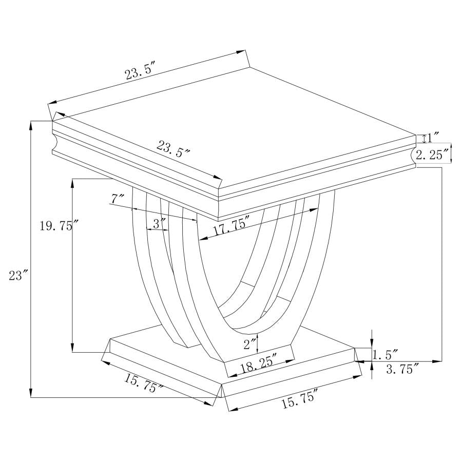 Kerwin White End Table