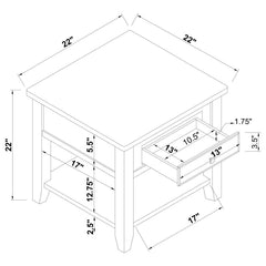 Bradford Brown End Table