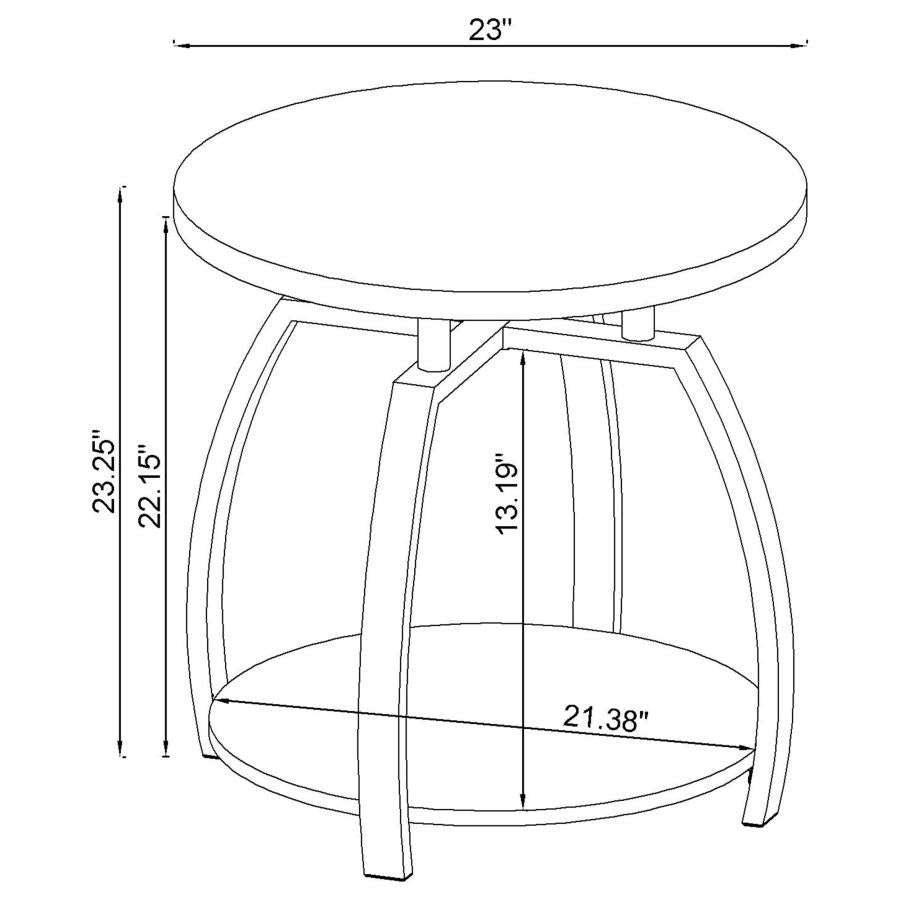 Dacre Black End Table