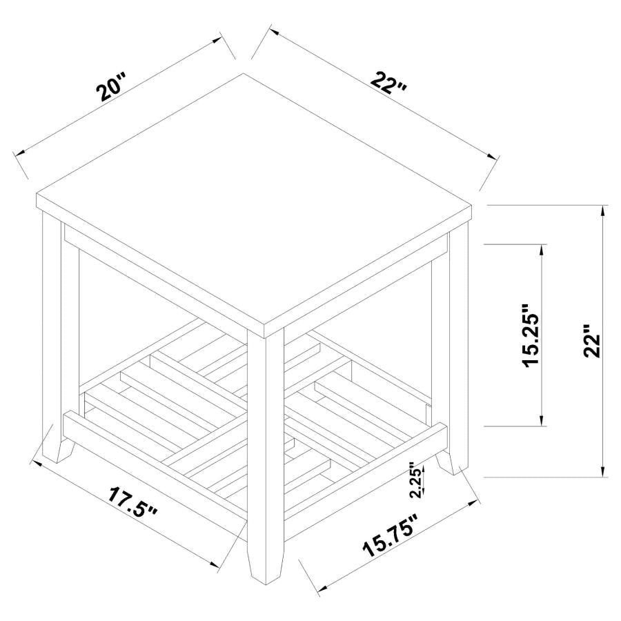 Cliffview Grey End Table