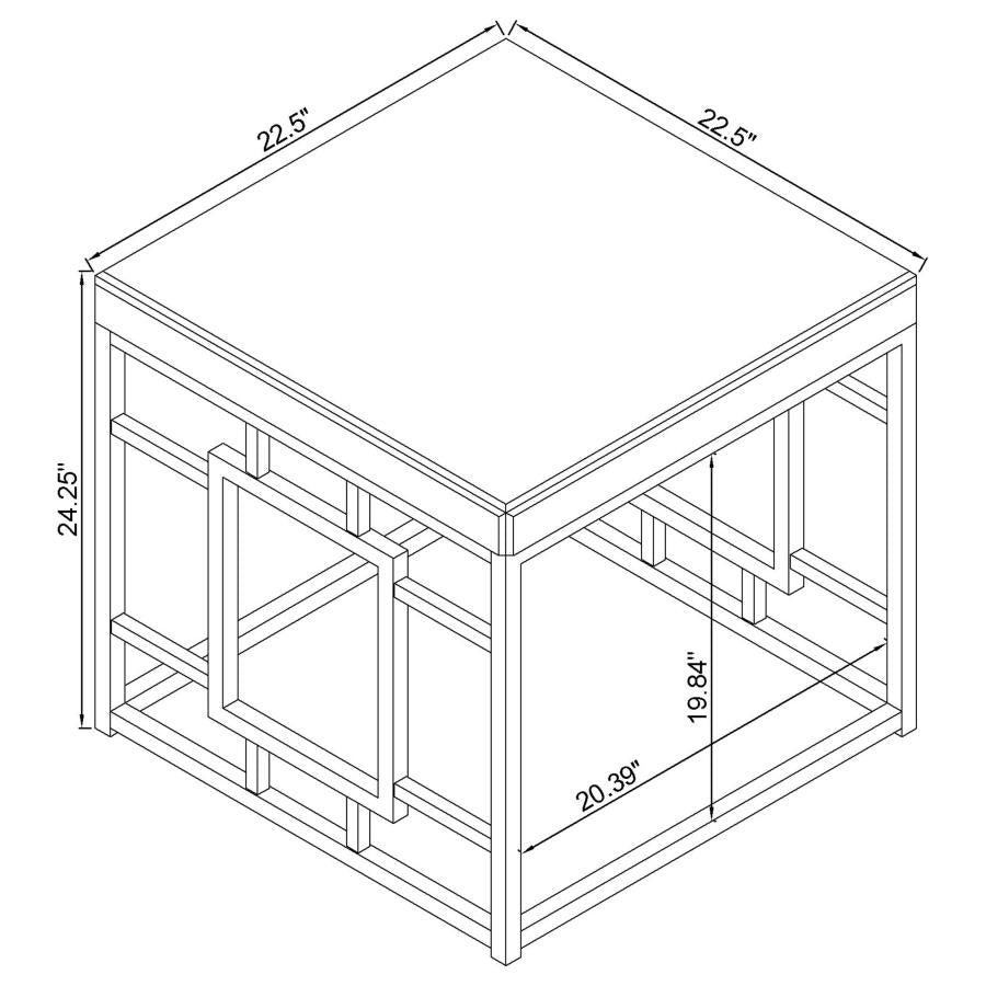 Dafina Silver End Table