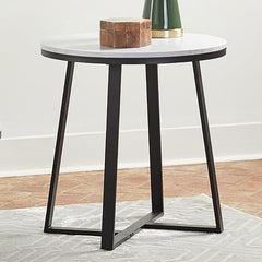 Hugo White End Table