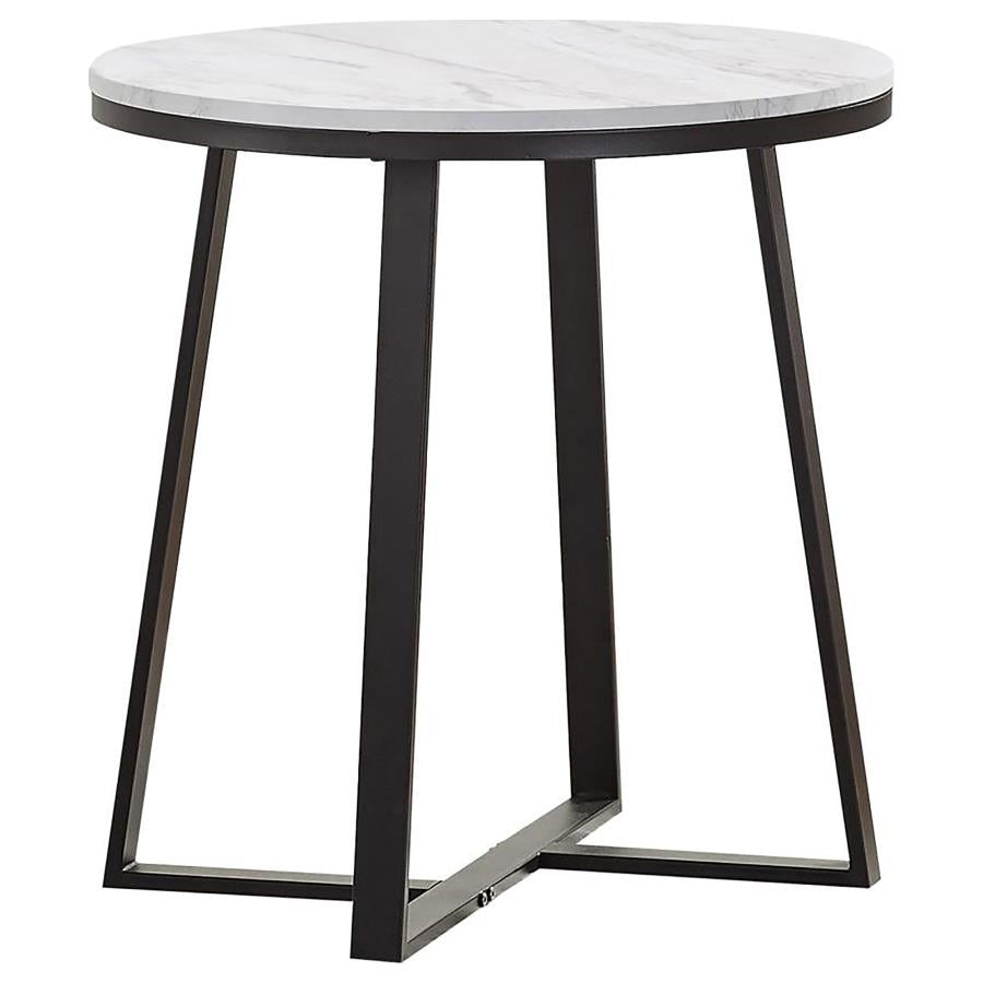 Hugo White End Table