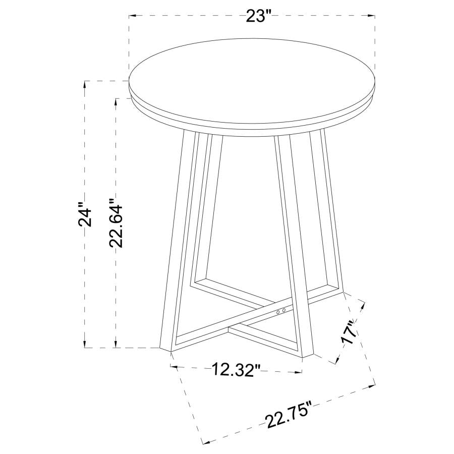 Hugo White End Table