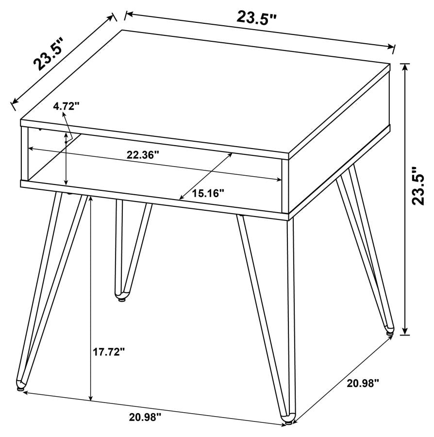 Fanning Brown End Table