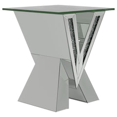 Taffeta Silver End Table