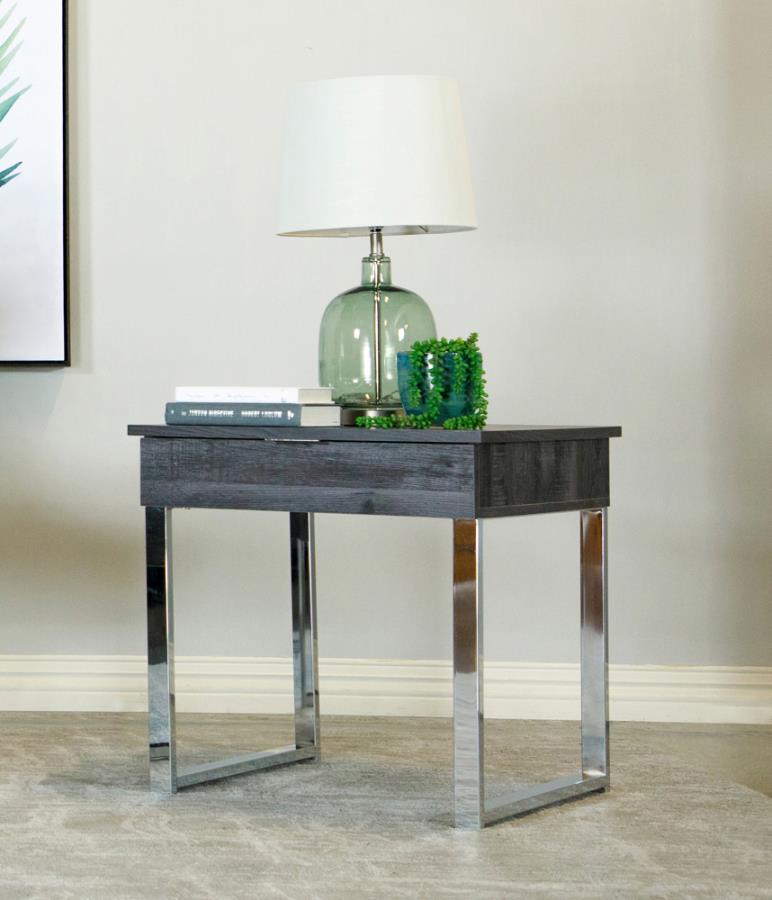 Baines Grey End Table