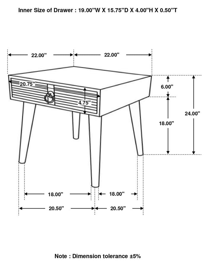 Zabel Brown End Table