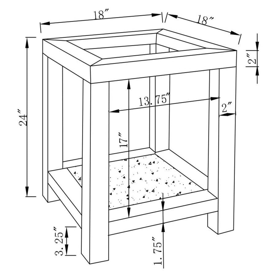 Valentina Silver End Table