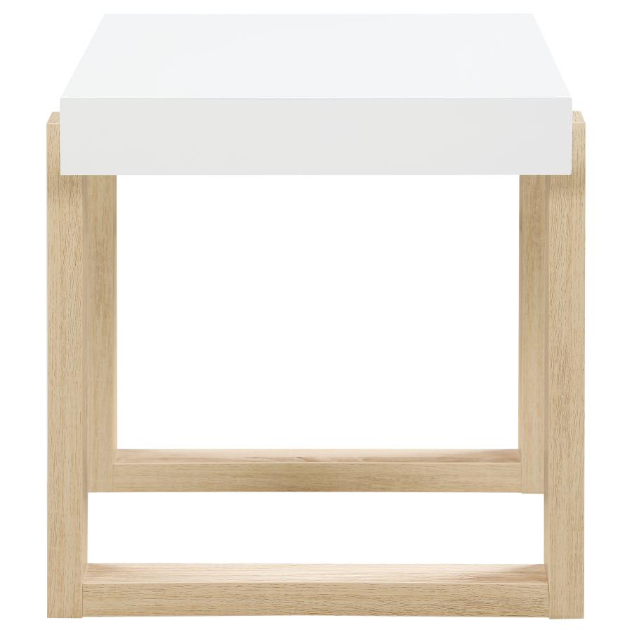 Pala White End Table