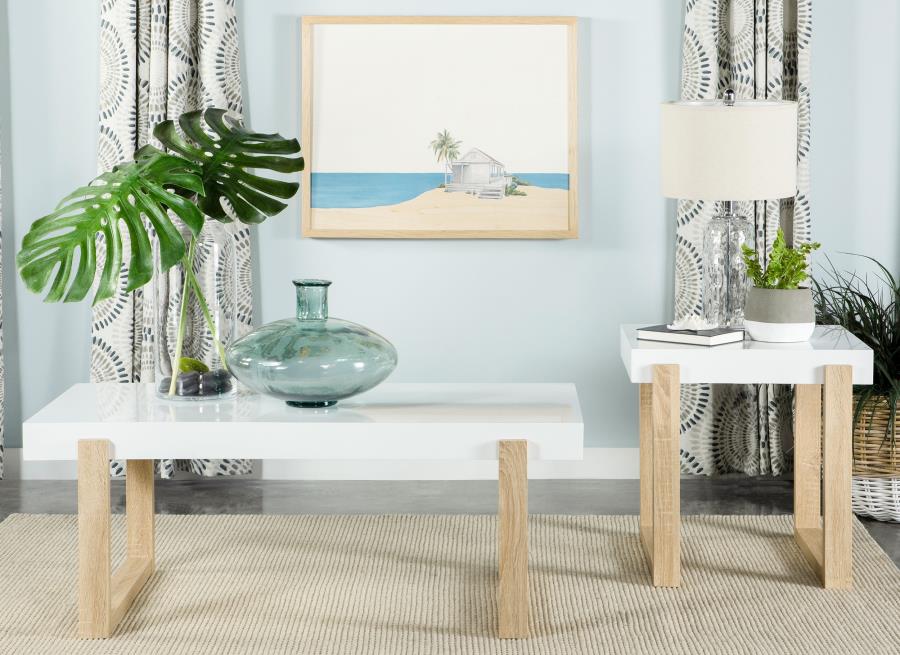 Pala White End Table