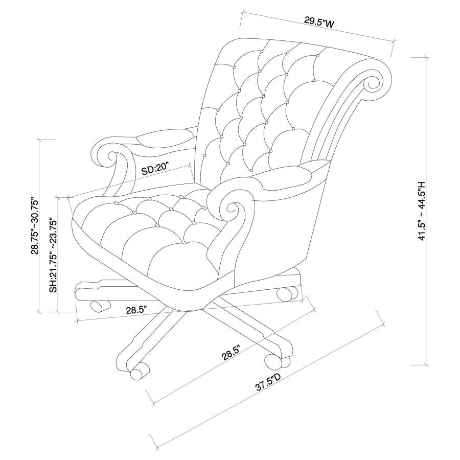 Calloway Brown Office Chair