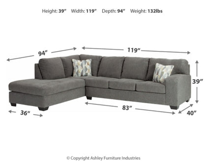 Dalhart 2-Piece Sectional with Ottoman - PKG002358