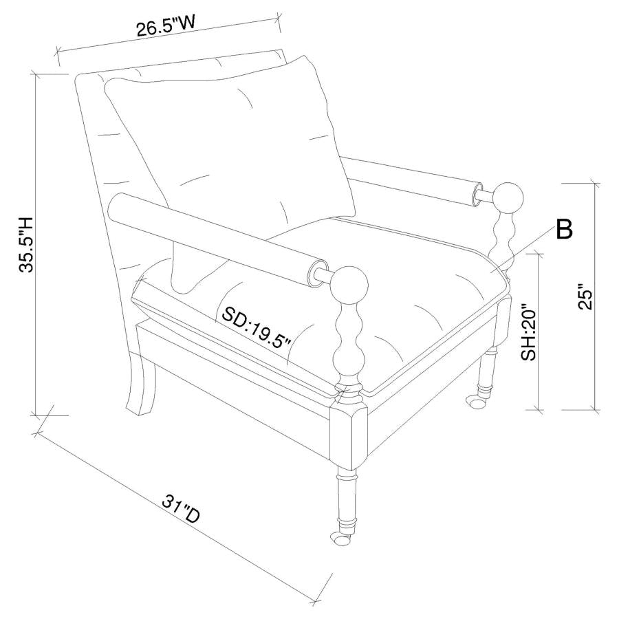 Dempsy Beige Accent Chair