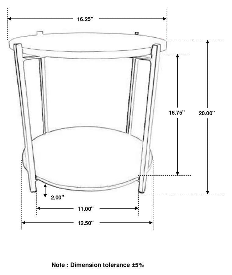 Noemie Brown Side Table