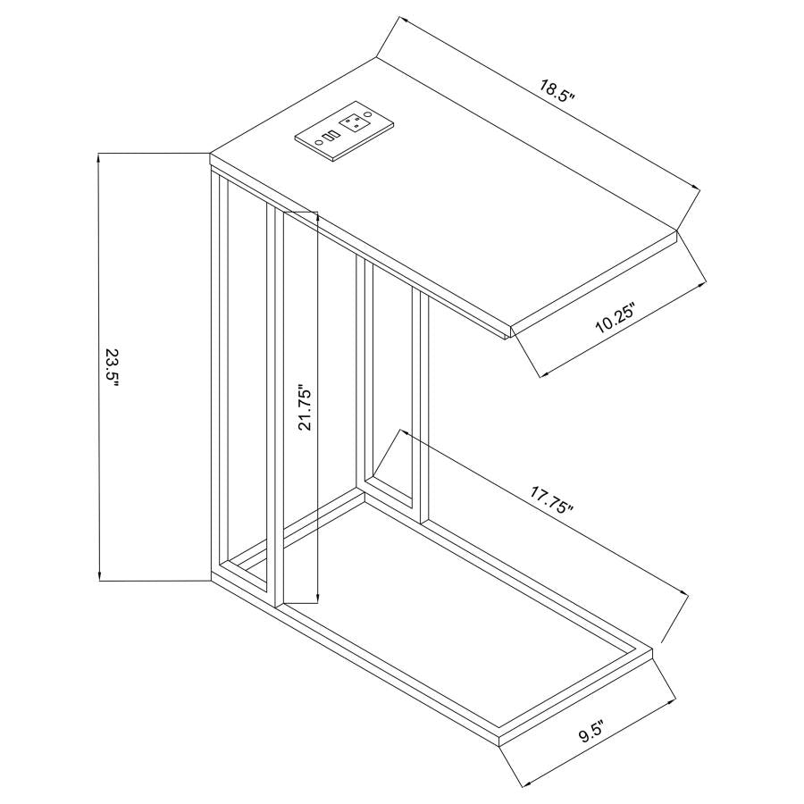 Rudy Brown Side Table