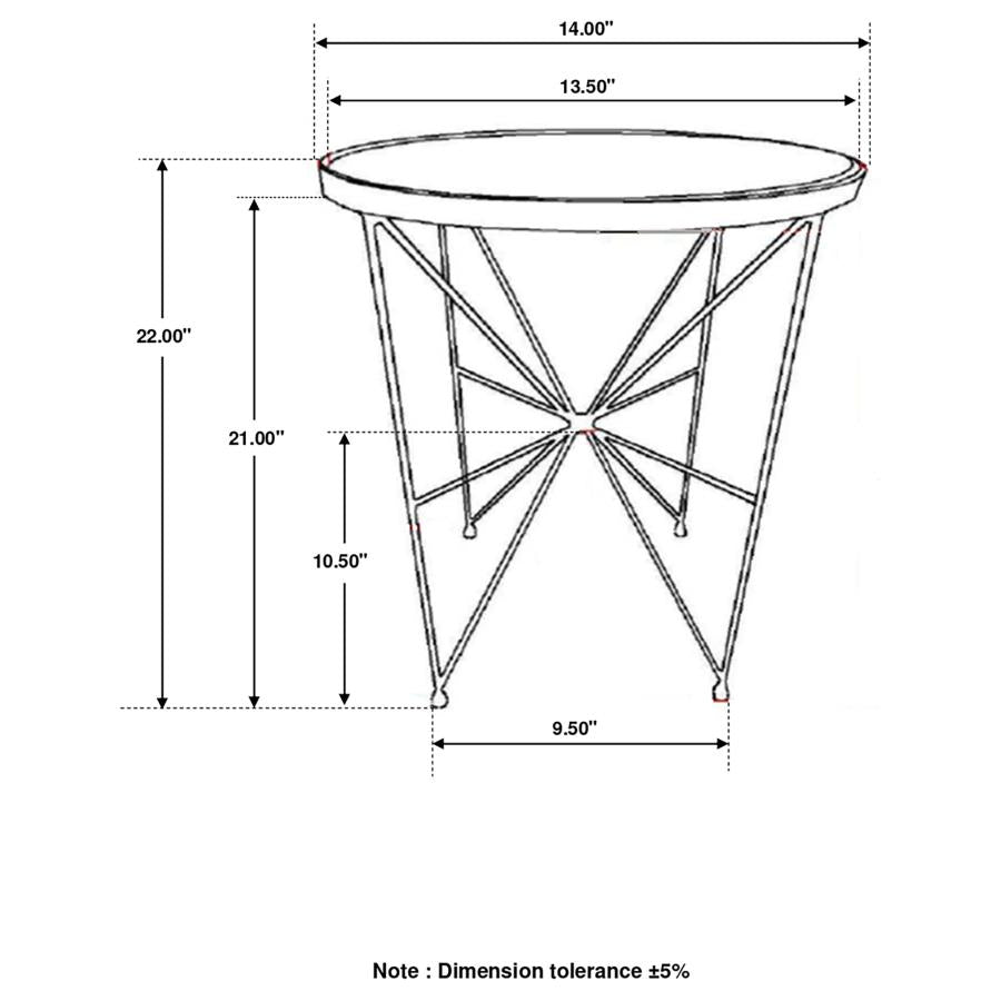 Eliska Gold Side Table