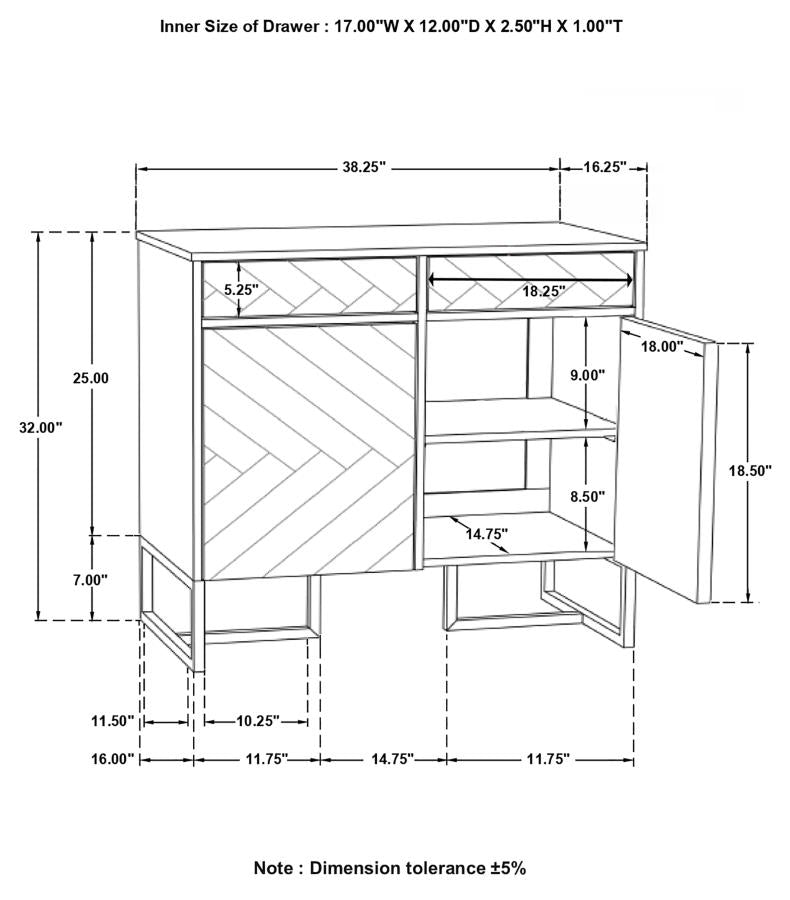 Keaton Brown Accent Cabinet