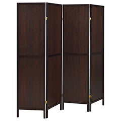 Deepika Brown 4 Panel Room Divider