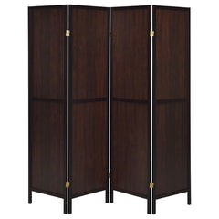 Deepika Brown 4 Panel Room Divider