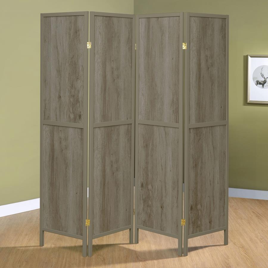 Deepika Grey 4 Panel Room Divider