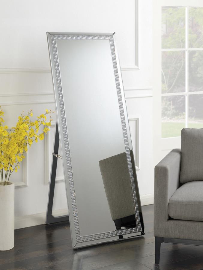 Giddish Silver Standing Mirror