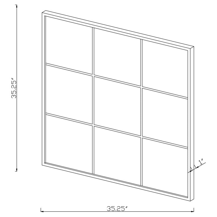 Quetzal Black Wall Mirror