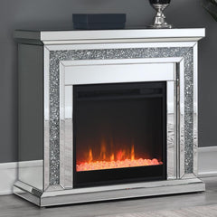 Lorelai Silver Electric Fireplace