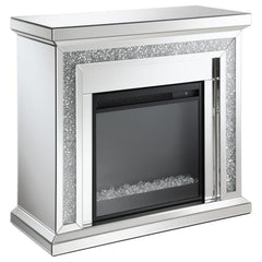 Lorelai Silver Electric Fireplace