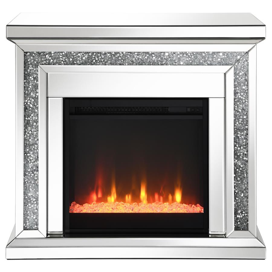 Lorelai Silver Electric Fireplace