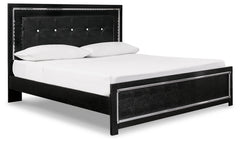 Kaydell King Upholstered Panel Bed with Mirrored Dresser and 2 Nightstands - PKG002812