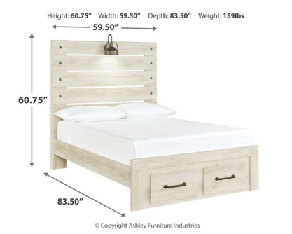 Cambeck Queen Panel Bed with 2 Storage Drawers