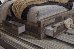 Derekson Queen Panel Bed with 4 Storage Drawers