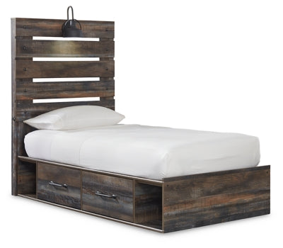 Drystan Queen Panel Bed with 2 Storage Drawers